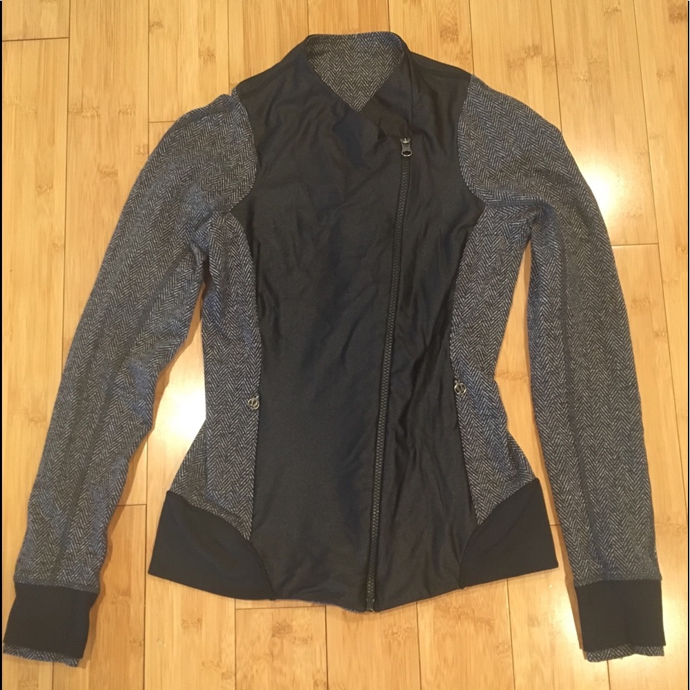 Textured lulu zip up